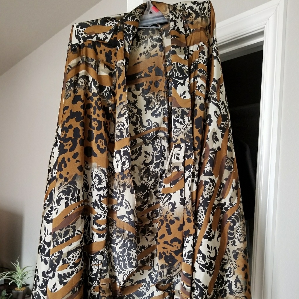 Catherine's 4x animal print cardigan